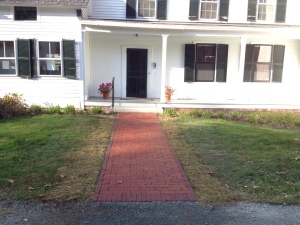 Our beautiful new walkways! What a wonderful entrance to the Lewis House!